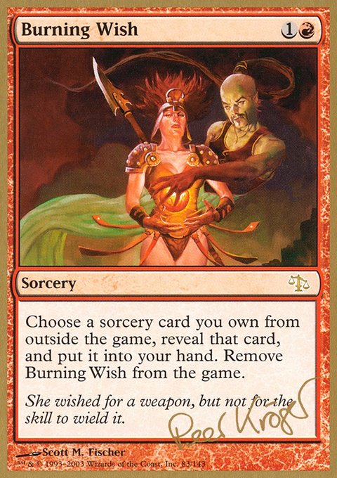 Burning Wish, World Championship Decks 2003 #pk83, Magic: The Gathering card