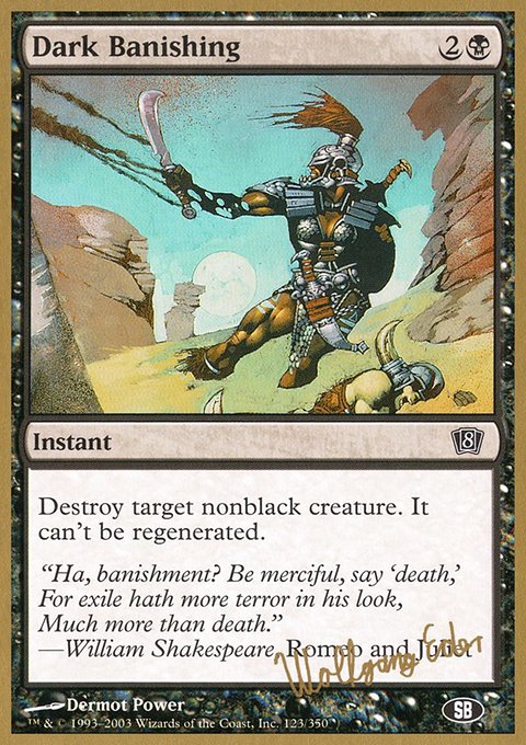 Dark Banishing, World Championship Decks 2003 #we123sb, Magic: The Gathering card