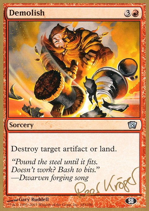 Demolish, World Championship Decks 2003 #pk183sb, Magic: The Gathering card