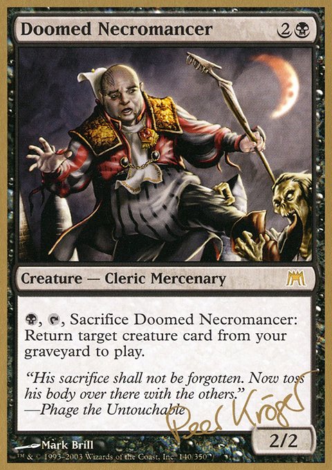 Doomed Necromancer, World Championship Decks 2003 #pk140, Magic: The Gathering card