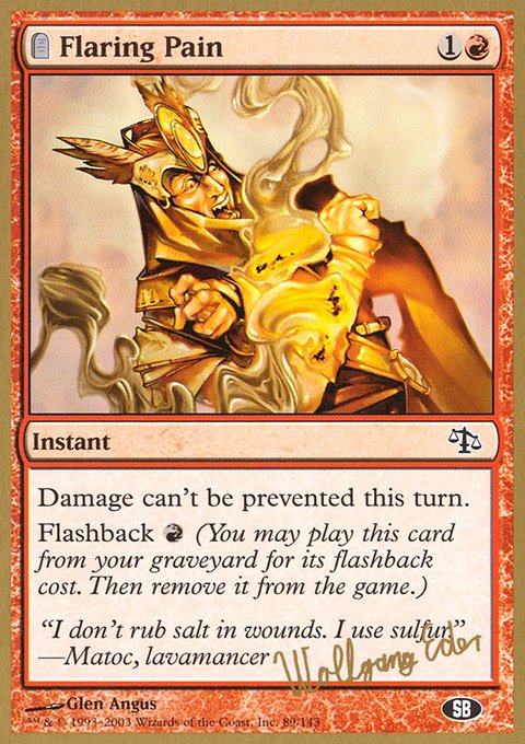Flaring Pain, World Championship Decks 2003 #we89sb, Magic: The Gathering card