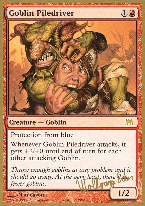 Goblin Piledriver, World Championship Decks 2003 #we205, Magic: The Gathering card