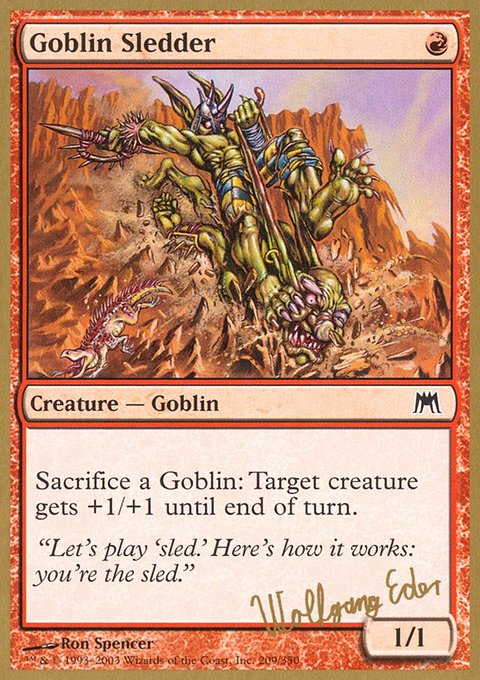 Goblin Sledder, World Championship Decks 2003 #we209, Magic: The Gathering card