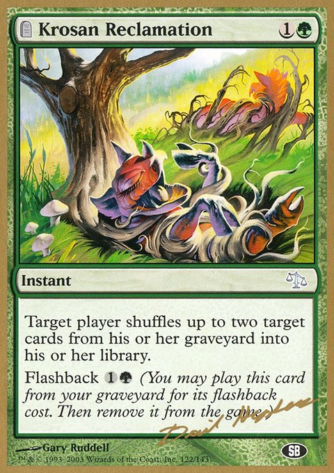 Krosan Reclamation, World Championship Decks 2003 #dh122sb, Magic: The Gathering card