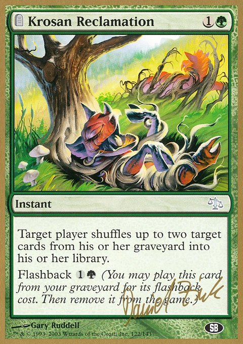 Krosan Reclamation, World Championship Decks 2003 #dz122sb, Magic: The Gathering card
