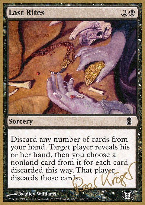 Last Rites, World Championship Decks 2003 #pk146sb, Magic: The Gathering card