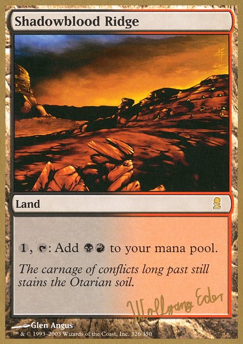 Shadowblood Ridge, World Championship Decks 2003 #we326, Magic: The Gathering card