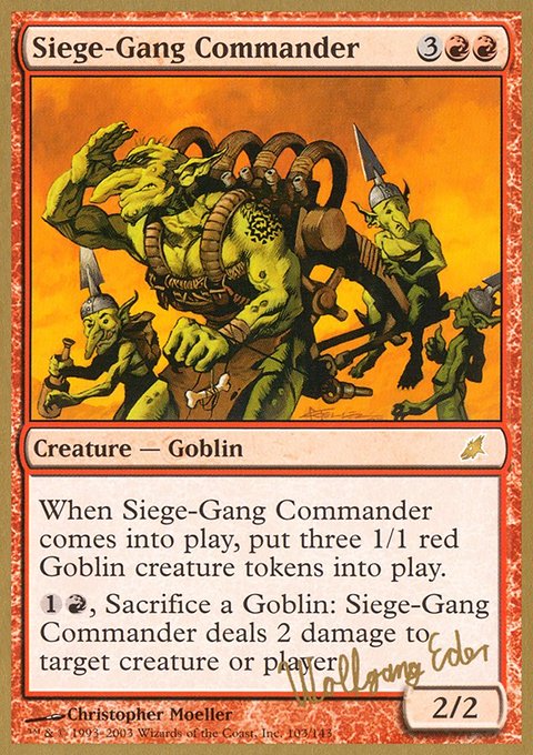 Siege-Gang Commander, World Championship Decks 2003 #we103, Magic: The Gathering card