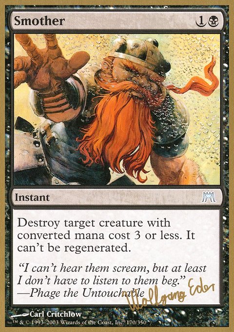 Smother, World Championship Decks 2003 #we170, Magic: The Gathering card