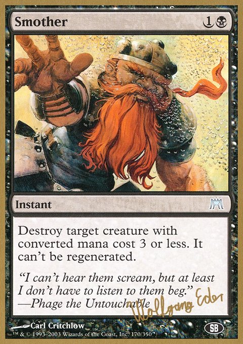 Smother, World Championship Decks 2003 #we170sb, Magic: The Gathering card