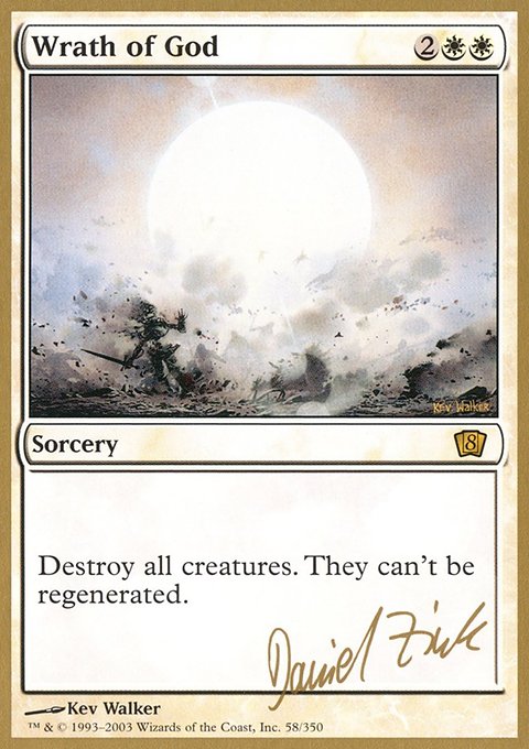 Wrath of God, World Championship Decks 2003 #dz58, Magic: The Gathering card