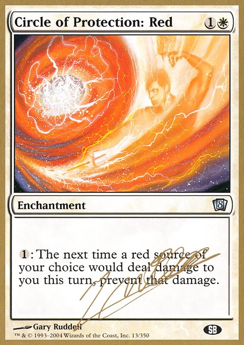 Circle of Protection: Red, World Championship Decks 2004 #jn13sb, Magic: The Gathering card