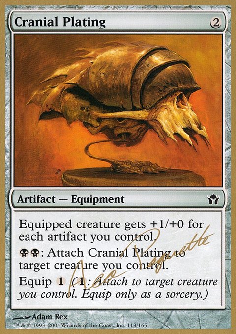 Cranial Plating, World Championship Decks 2004 #ap113, Magic: The Gathering card