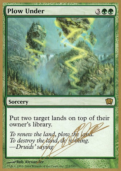 Plow Under, World Championship Decks 2004 #jn272, Magic: The Gathering card