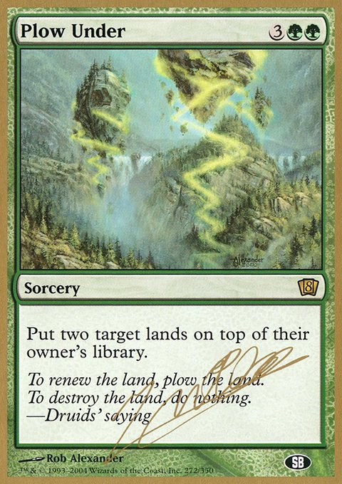 Plow Under, World Championship Decks 2004 #jn272sb, Magic: The Gathering card