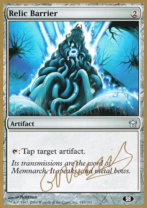Relic Barrier, World Championship Decks 2004 #gn147sb, Magic: The Gathering card