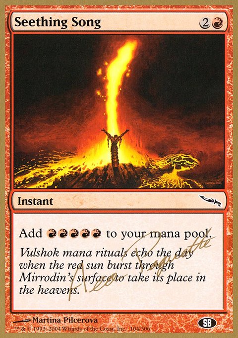 Seething Song, World Championship Decks 2004 #ap104sb, Magic: The Gathering card