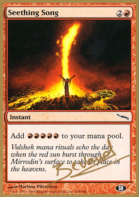 Seething Song, World Championship Decks 2004 #mb104sb, Magic: The Gathering card