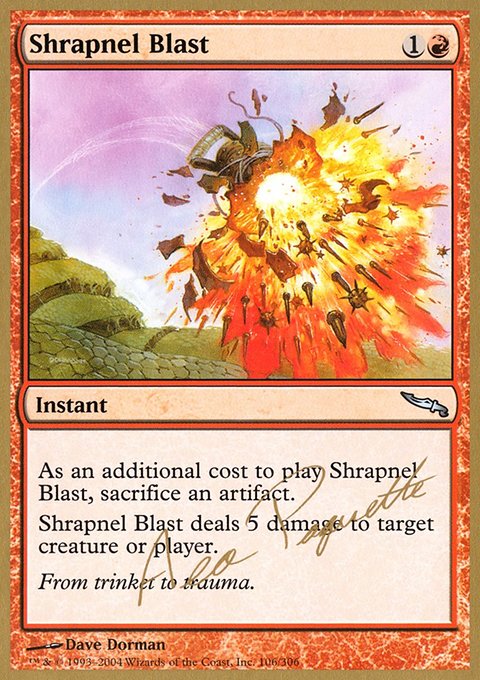 Shrapnel Blast, World Championship Decks 2004 #ap106, Magic: The Gathering card