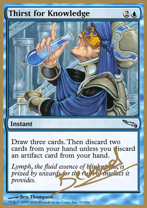 Thirst for Knowledge, World Championship Decks 2004 #mb53, Magic: The Gathering card