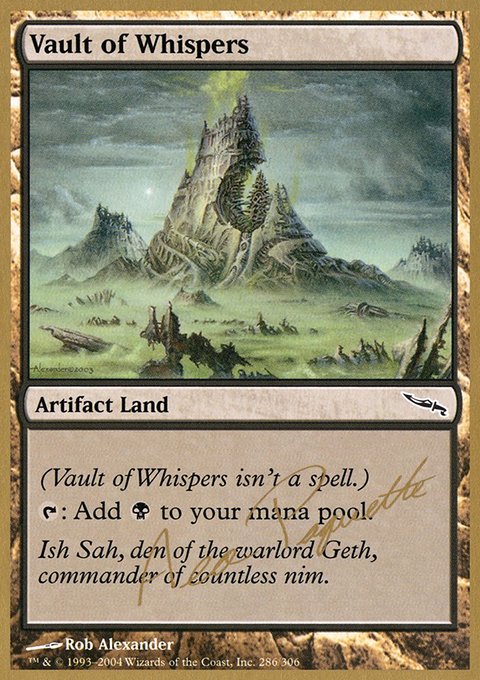 Vault of Whispers, World Championship Decks 2004 #ap286, Magic: The Gathering card