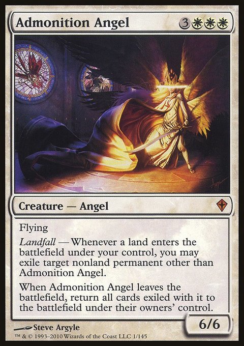 Admonition Angel, Worldwake #1, Magic: The Gathering card