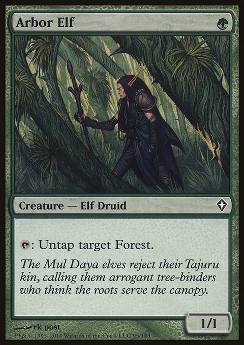 Arbor Elf, Worldwake #95, Magic: The Gathering card