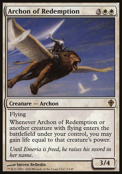 Archon of Redemption, Worldwake #3, Magic: The Gathering card