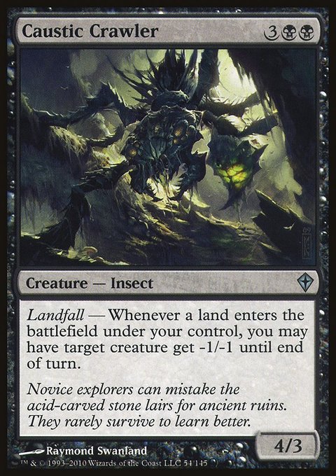 Caustic Crawler, Worldwake #54, Magic: The Gathering card