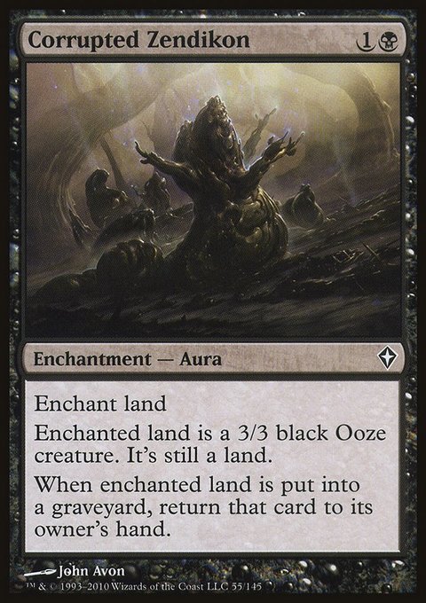 Corrupted Zendikon, Worldwake #55, Magic: The Gathering card