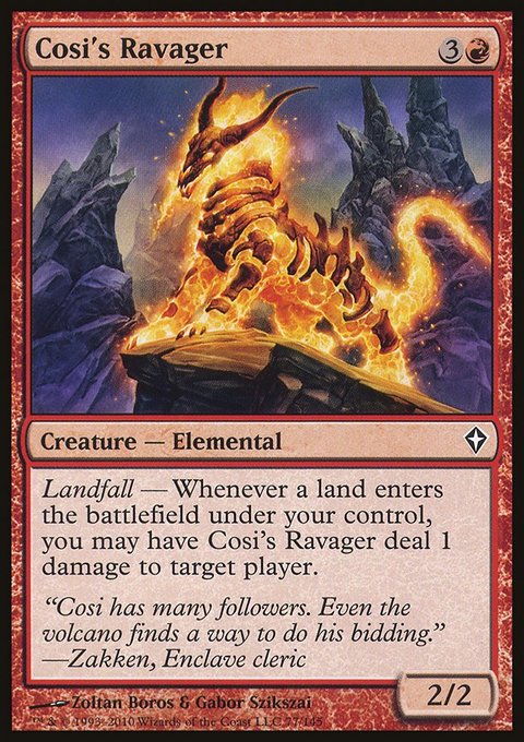 Cosi's Ravager, Worldwake #77, Magic: The Gathering card