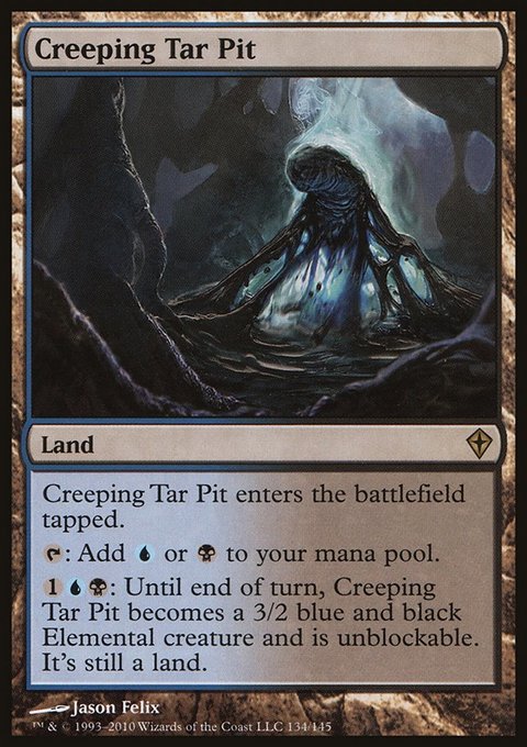 Creeping Tar Pit, Worldwake #134, Magic: The Gathering card