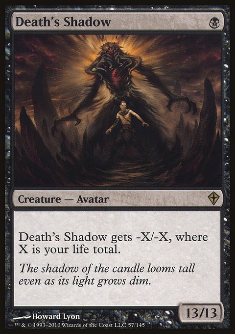 Death's Shadow, Worldwake #57, Magic: The Gathering card