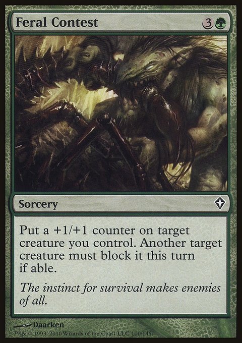 Feral Contest, Worldwake #100, Magic: The Gathering card