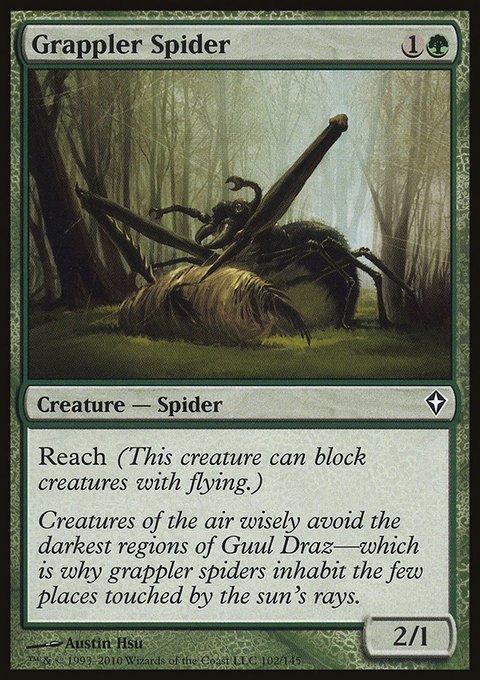 Grappler Spider, Worldwake #102, Magic: The Gathering card