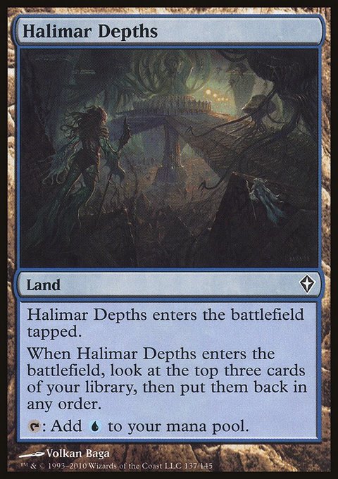Halimar Depths, Worldwake #137, Magic: The Gathering card