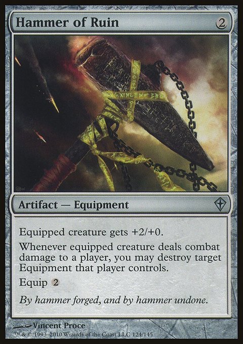 Hammer of Ruin, Worldwake #124, Magic: The Gathering card
