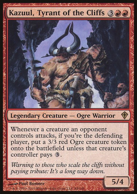 Kazuul, Tyrant of the Cliffs, Worldwake #84, Magic: The Gathering card