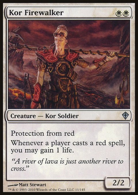 Kor Firewalker, Worldwake #11, Magic: The Gathering card