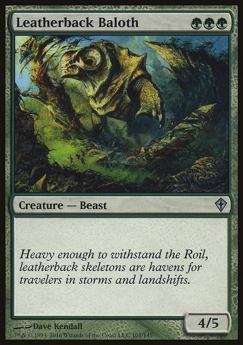 Leatherback Baloth, Worldwake #107, Magic: The Gathering card