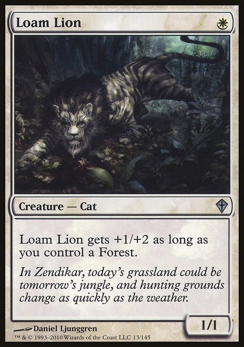 Loam Lion, Worldwake #13, Magic: The Gathering card