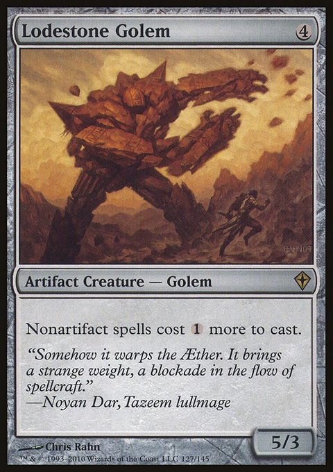 Lodestone Golem, Worldwake #127, Magic: The Gathering card