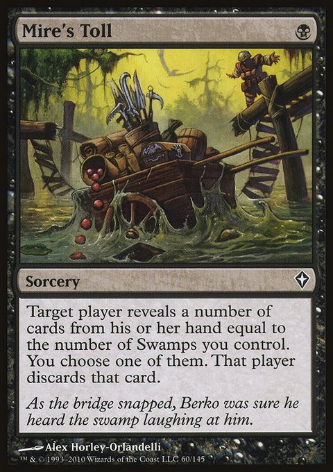 Mire's Toll, Worldwake #60, Magic: The Gathering card