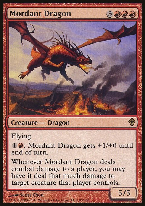 Mordant Dragon, Worldwake #85, Magic: The Gathering card