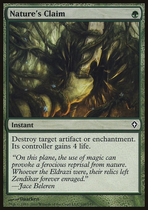 Nature's Claim, Worldwake #108, Magic: The Gathering card