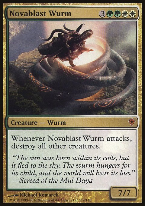 Novablast Wurm, Worldwake #119, Magic: The Gathering card