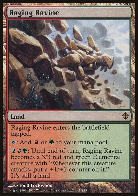 Raging Ravine, Worldwake #141, Magic: The Gathering card