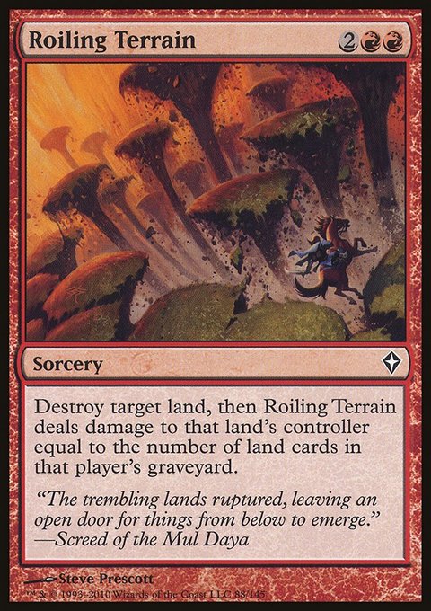 Roiling Terrain, Worldwake #88, Magic: The Gathering card