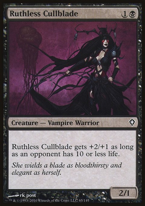 Ruthless Cullblade, Worldwake #65, Magic: The Gathering card