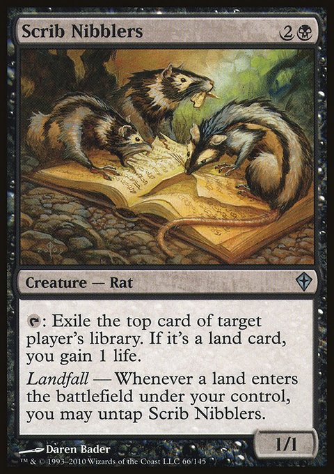Scrib Nibblers, Worldwake #66, Magic: The Gathering card